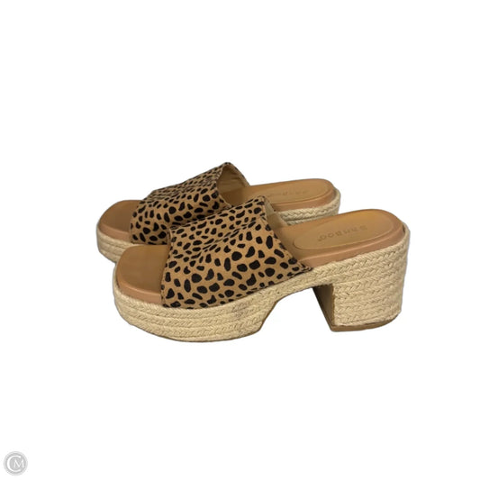 Shoes Heels Platform By Bamboo In Animal Print, Size: 6.5