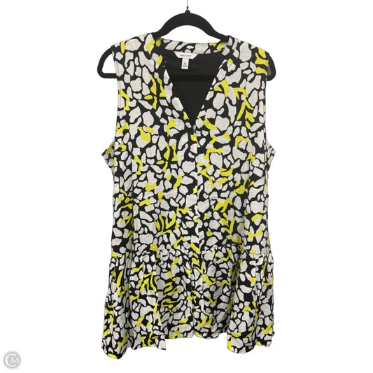 Dress Casual Short By Nine West In Black & Yellow, Size: Xl