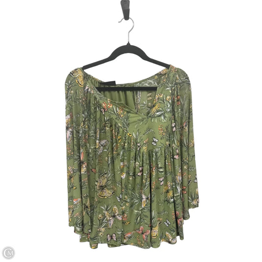 Top Long Sleeve By Lane Bryant In Green, Size: Xl