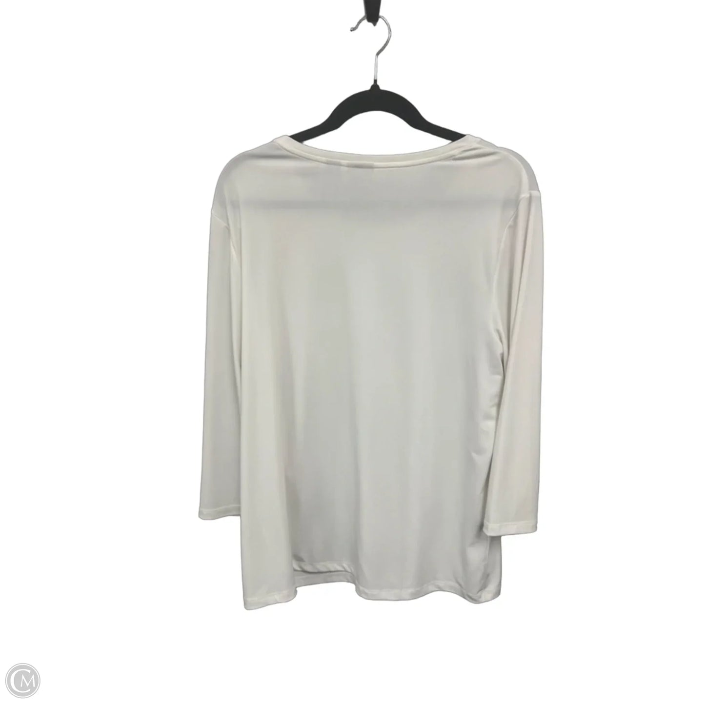 Top Long Sleeve By Chicos In White, Size: Xl