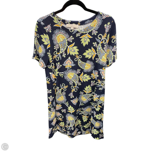 Dress Casual Short By Loft In Blue & Green, Size: M