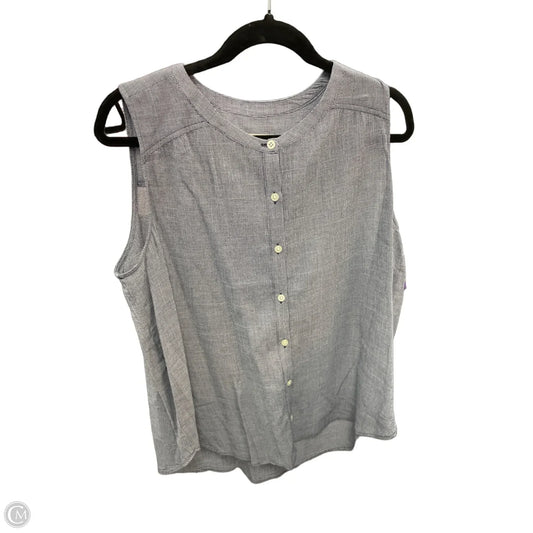Top Sleeveless By Loft In Plaid Pattern, Size: M