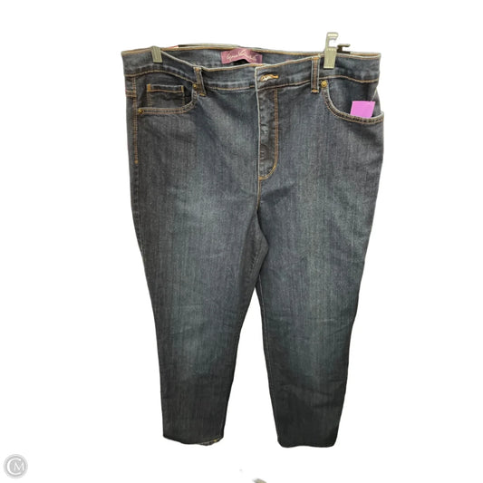 Jeans Straight By Gloria Vanderbilt In Blue Denim, Size: 14l