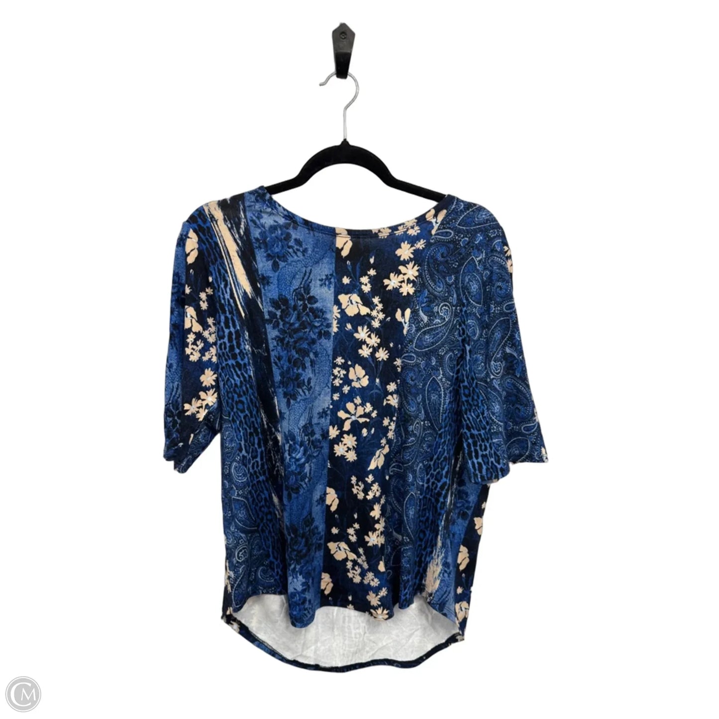 Top 3/4 Sleeve By Cupio In Black & Cream, Size: Xl