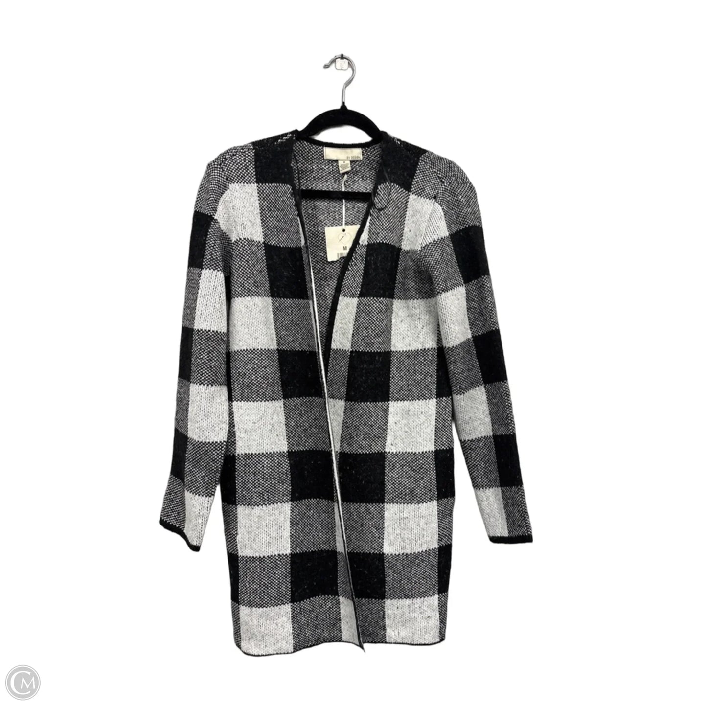 Sweater Cardigan By By Design In Black & White, Size: M