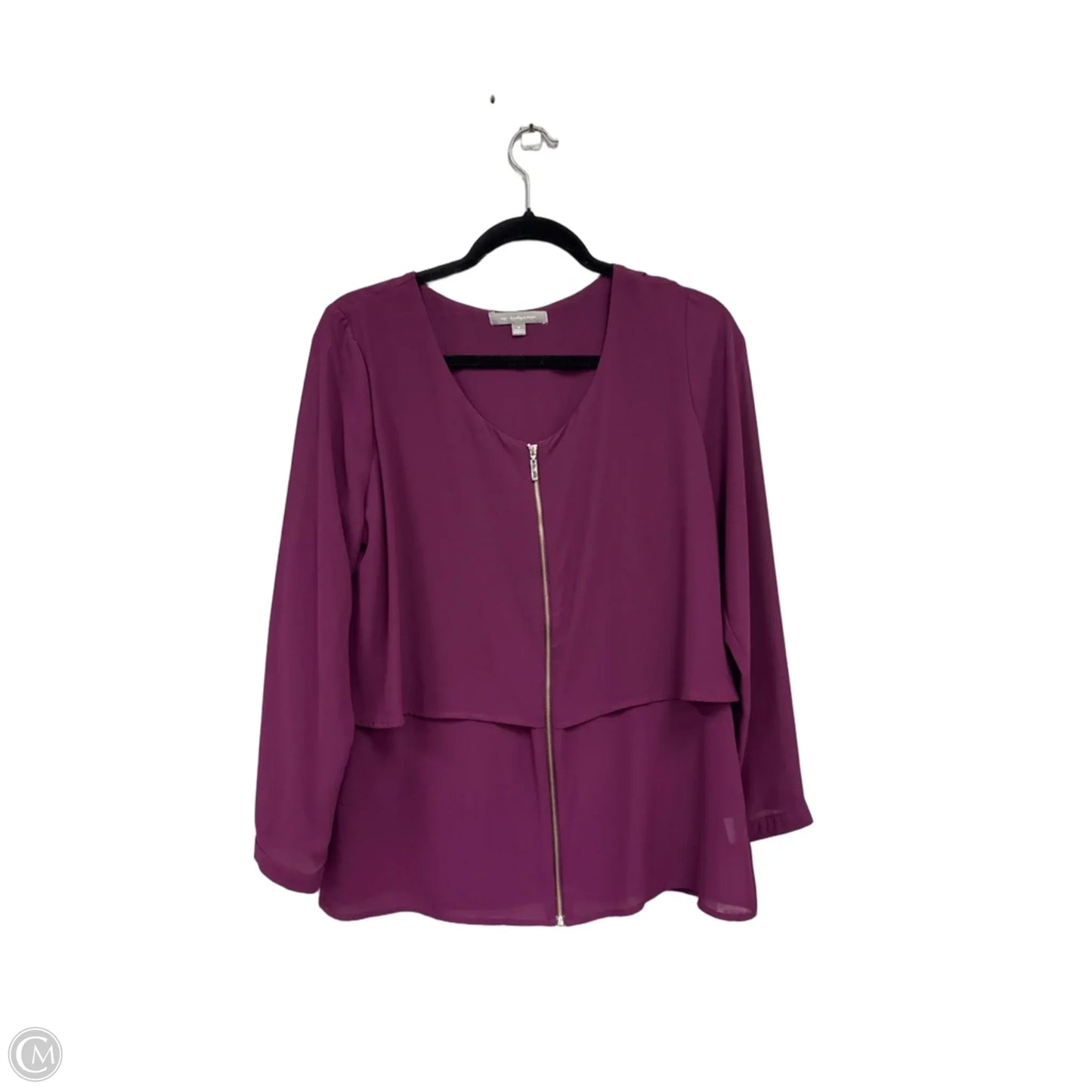 Top Long Sleeve By Clothes Mentor In Purple, Size: M