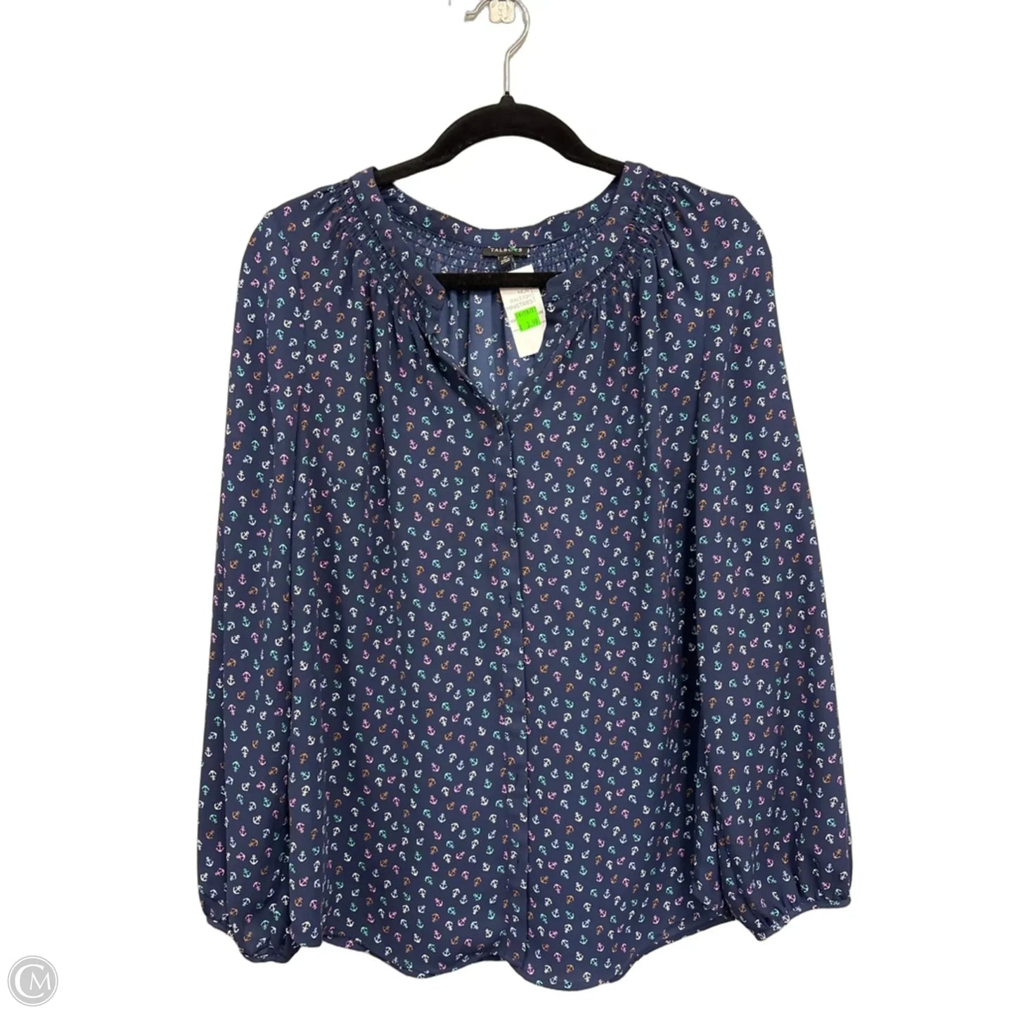 Top Long Sleeve By Talbots In Blue & Purple, Size: M