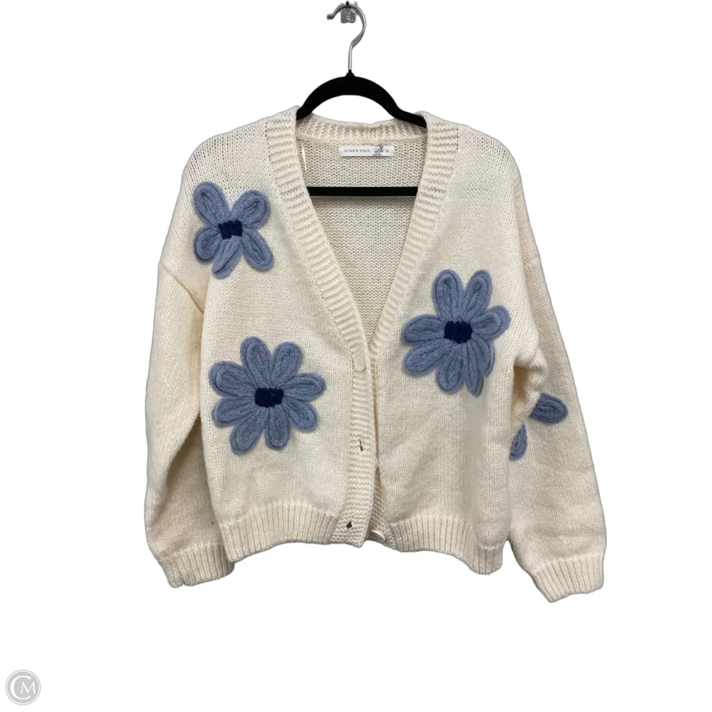Cardigan By Altard State In Black & Cream, Size: M