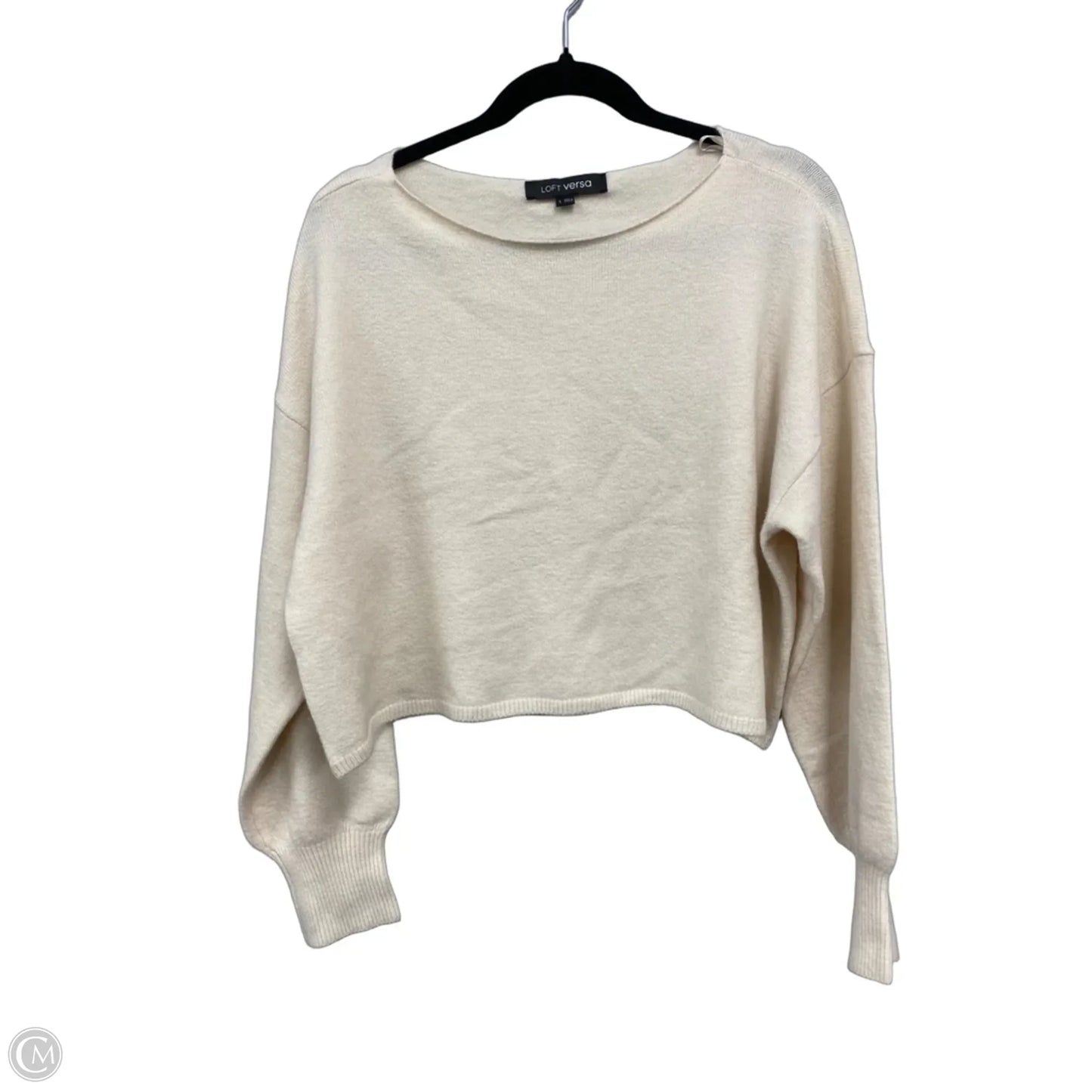 Sweater By Loft In Cream, Size: L
