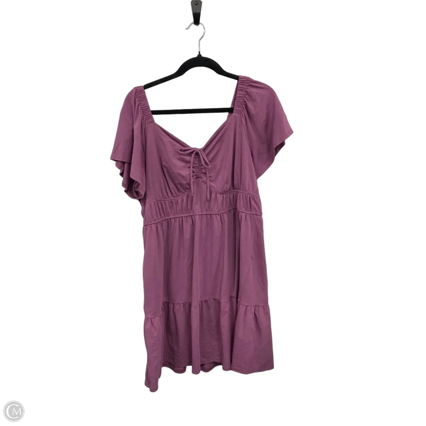 Dress Casual Short By Terra & Sky In Purple, Size: 0x