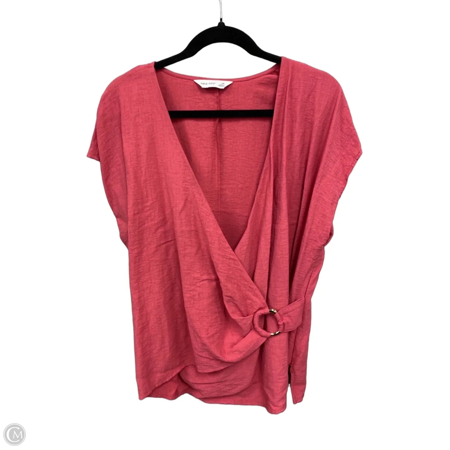 Top Short Sleeve By Nine West In Pink, Size: 0x
