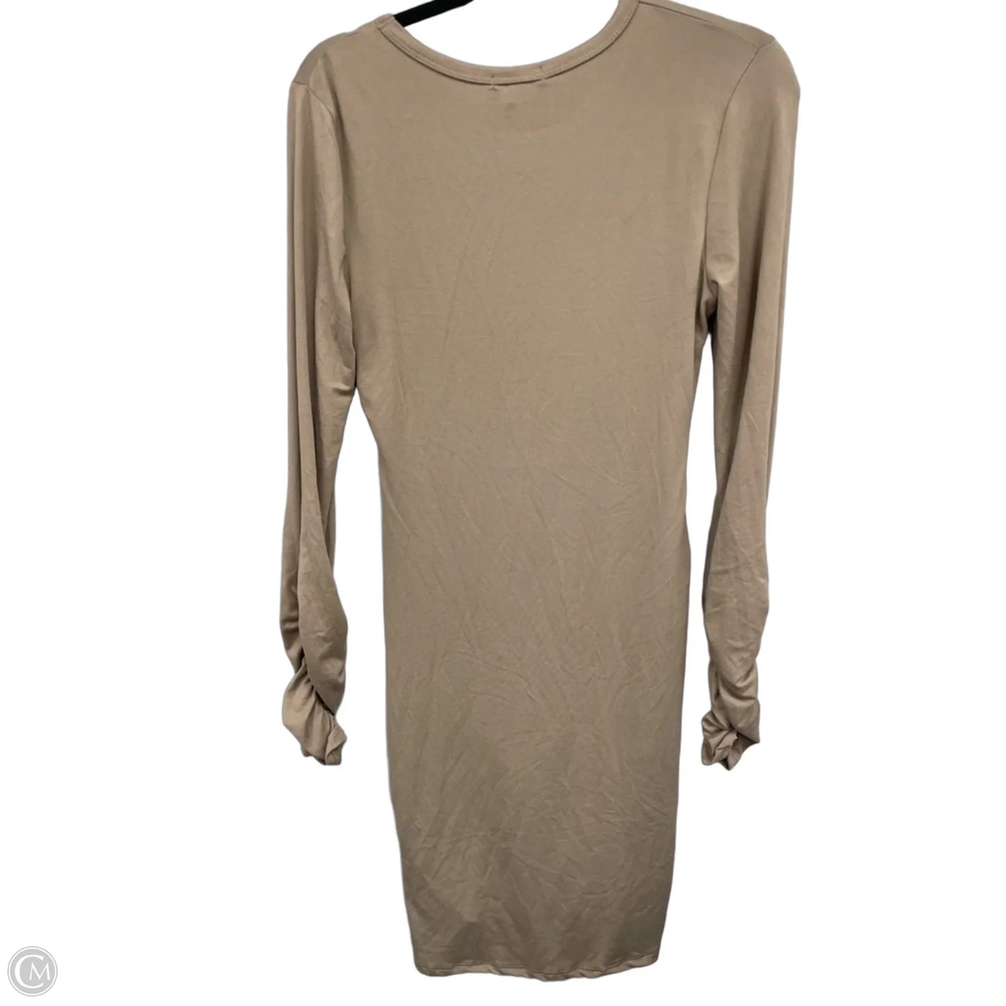 Dress Casual Maxi By Fashion Nova In Beige, Size: L