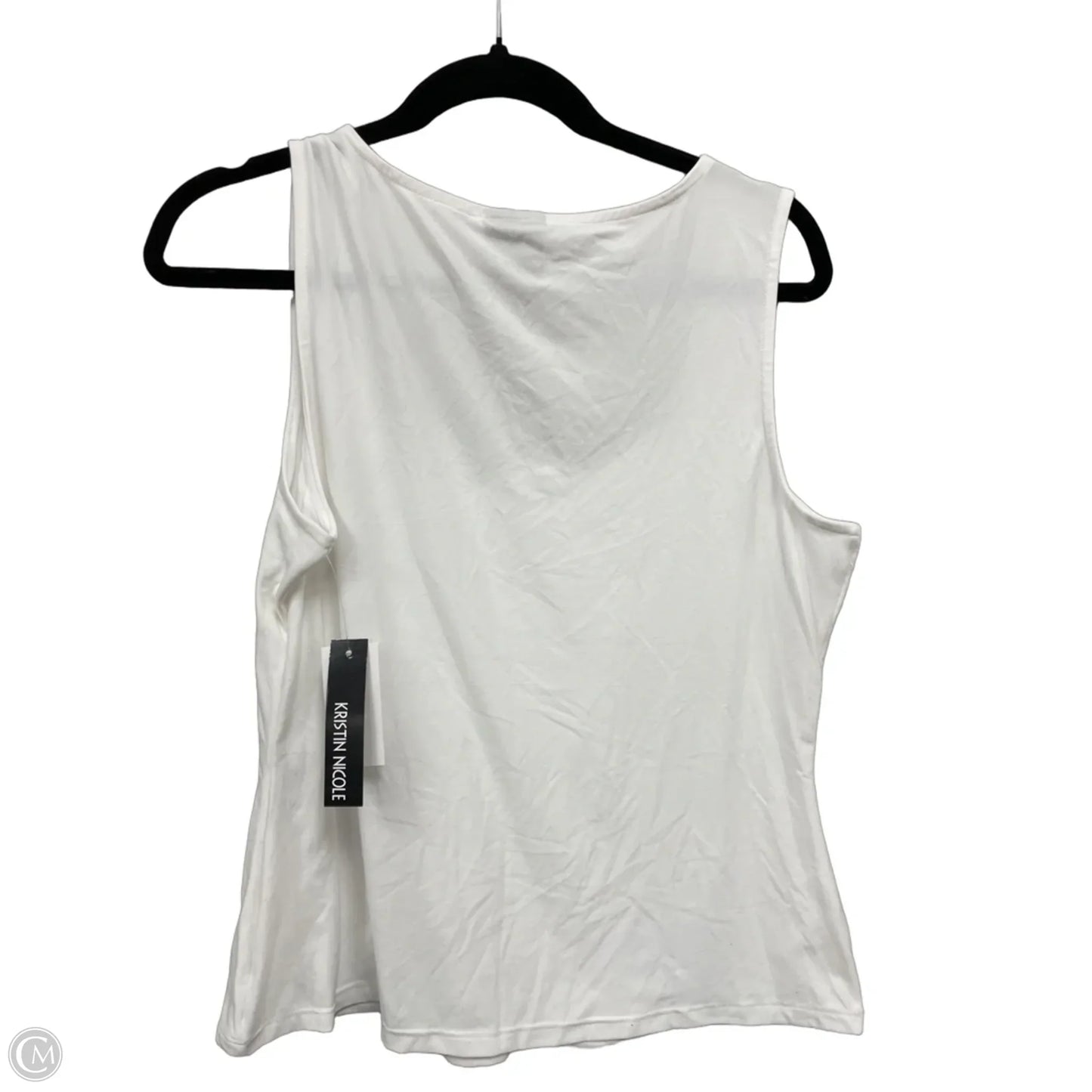 Top Sleeveless By Clothes Mentor In White, Size: L