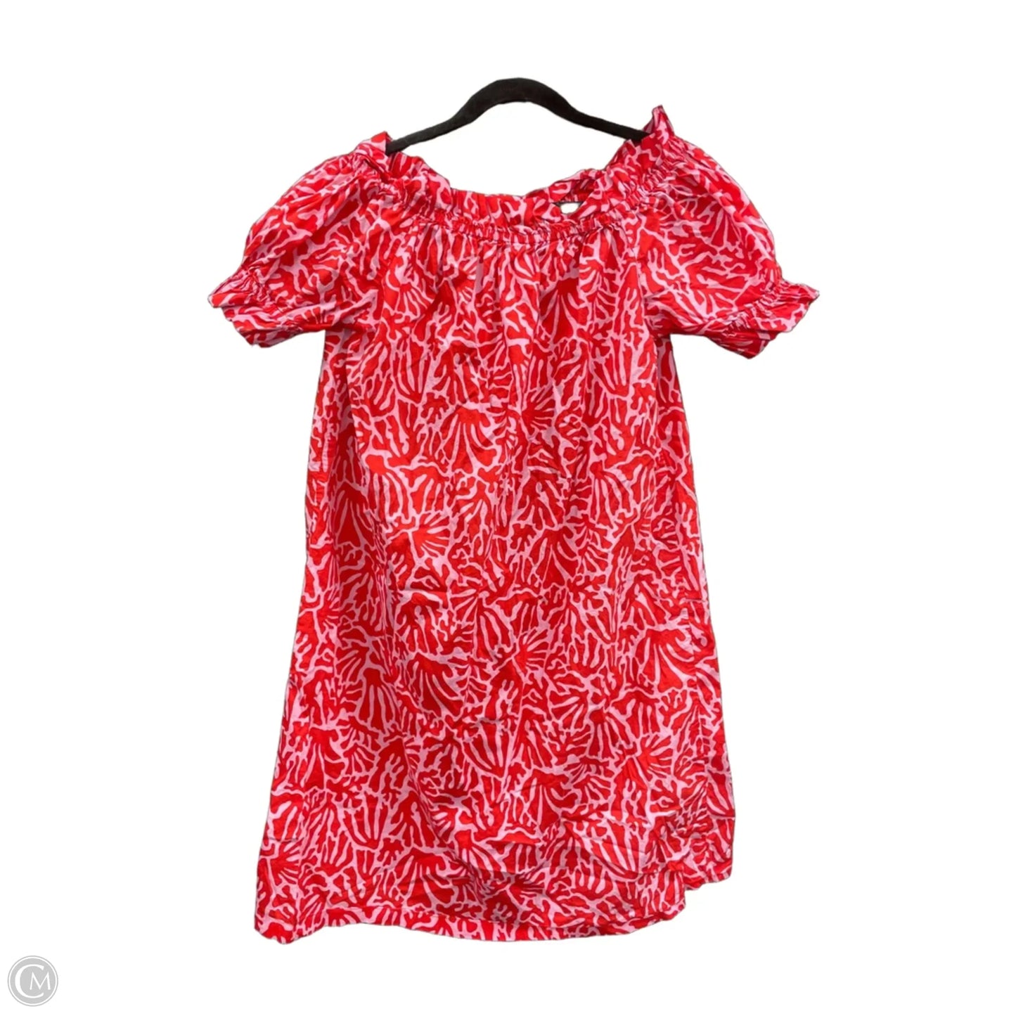 Dress Casual Midi By H&m In Pink & Red, Size: S