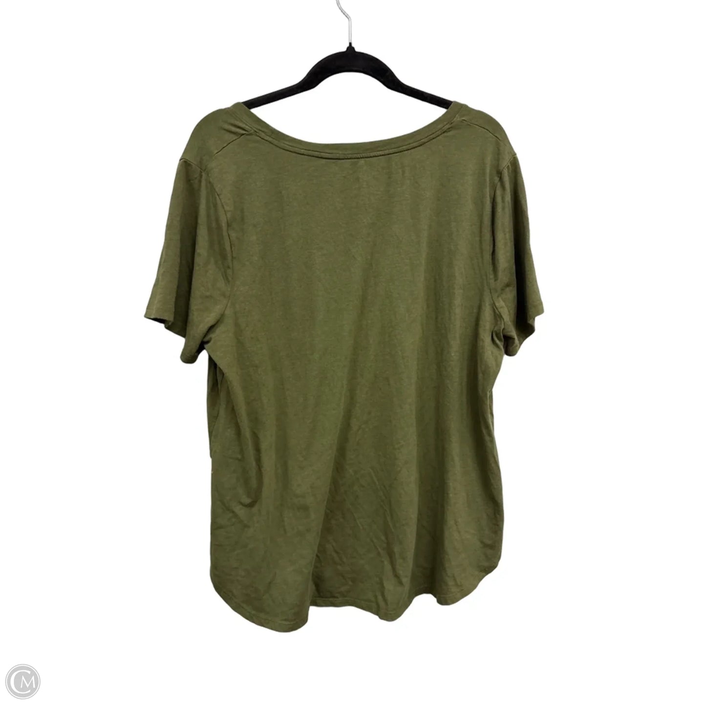 Top Short Sleeve By Ava & Viv In Green, Size: 1x
