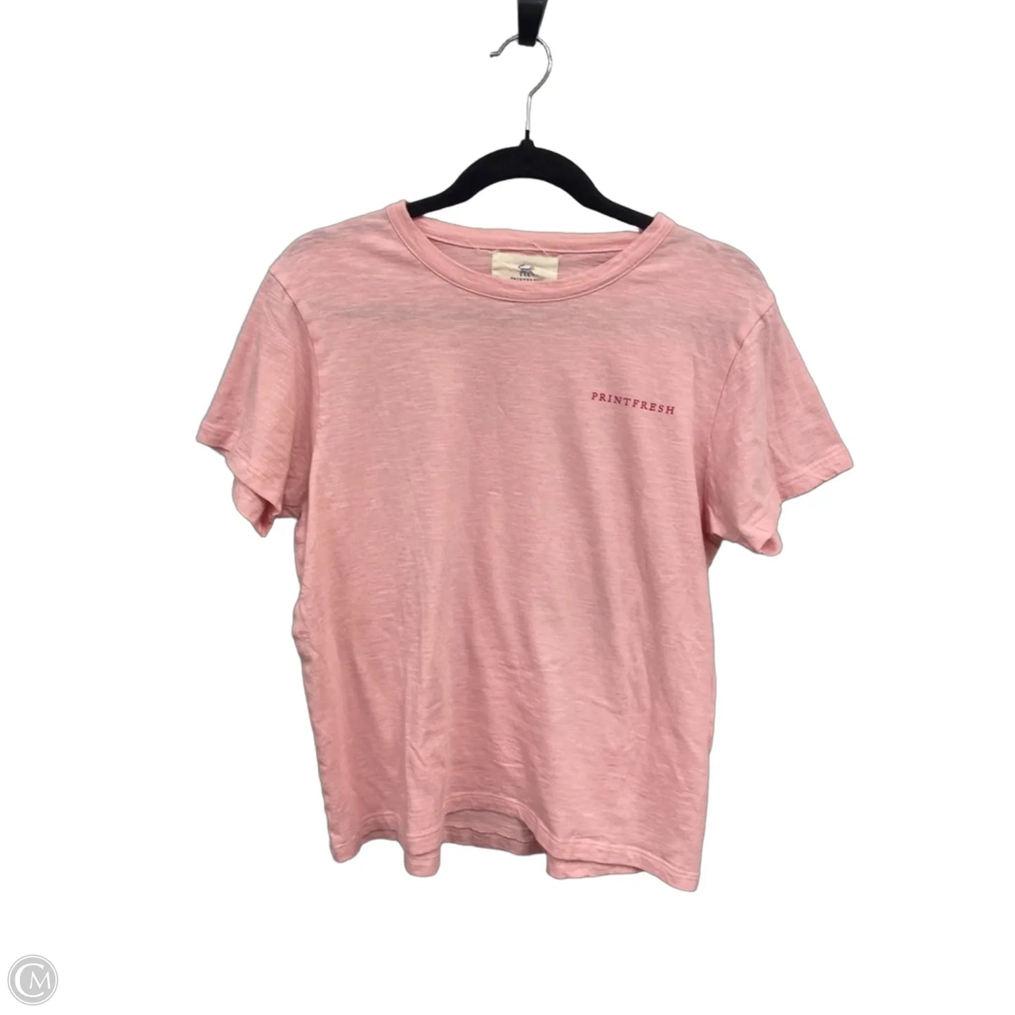 Top Short Sleeve Basic By Printfresh In Pink, Size: S
