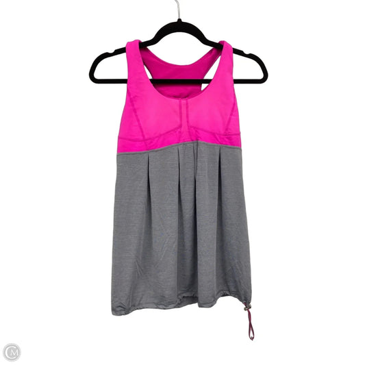 Athletic Tank Top By Lululemon In Grey & Pink, Size: 8