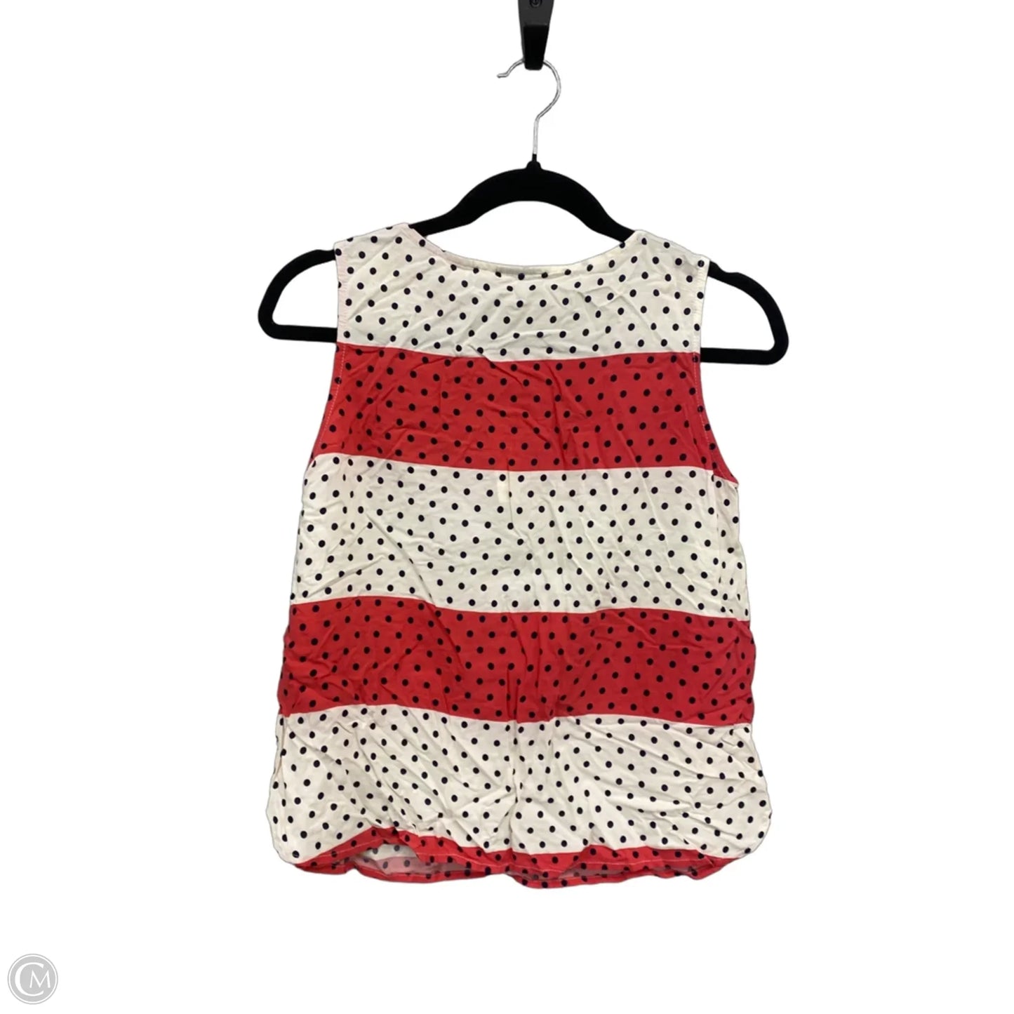 Top Sleeveless By Talbots In Cream & Red, Size: Sp