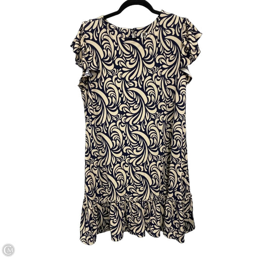 Dress Casual Short By Julian Taylor In Blue & Tan, Size: Xl