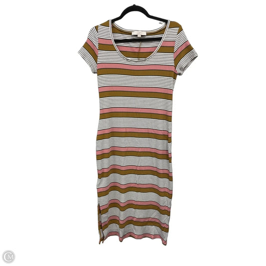 Dress Casual Maxi By Loft In Brown & Pink, Size: M