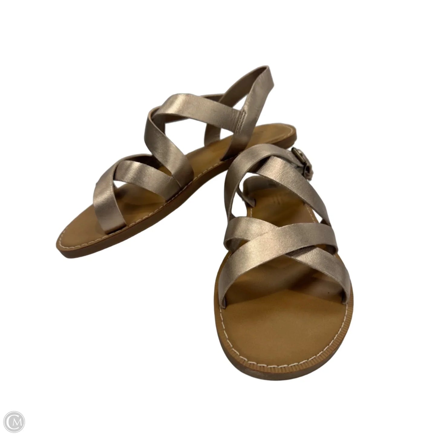 Sandals Flats By Toms In Bronze, Size: 7.5
