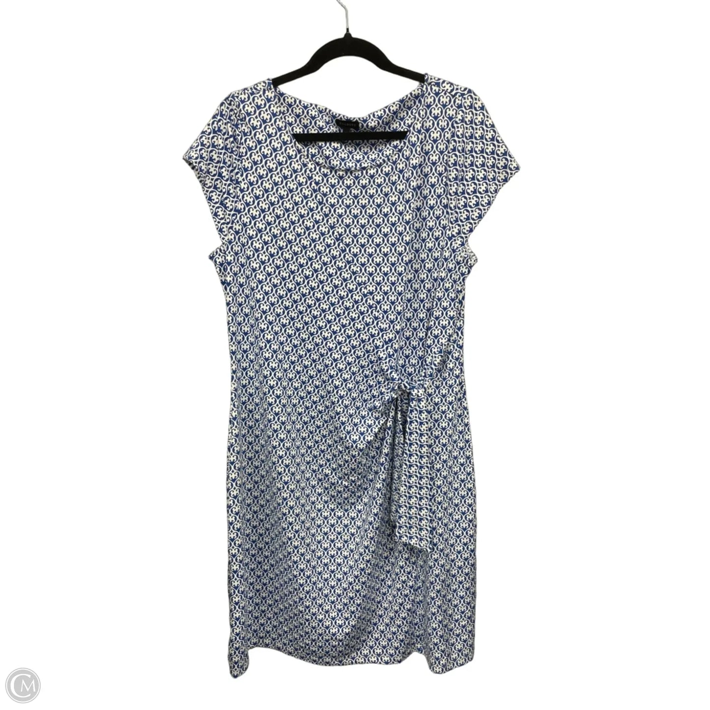 Dress Casual Midi By Talbots In Blue & White, Size: Xl