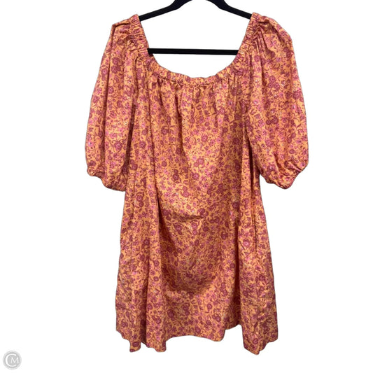 Dress Casual Short By Old Navy In Orange & Pink, Size: L