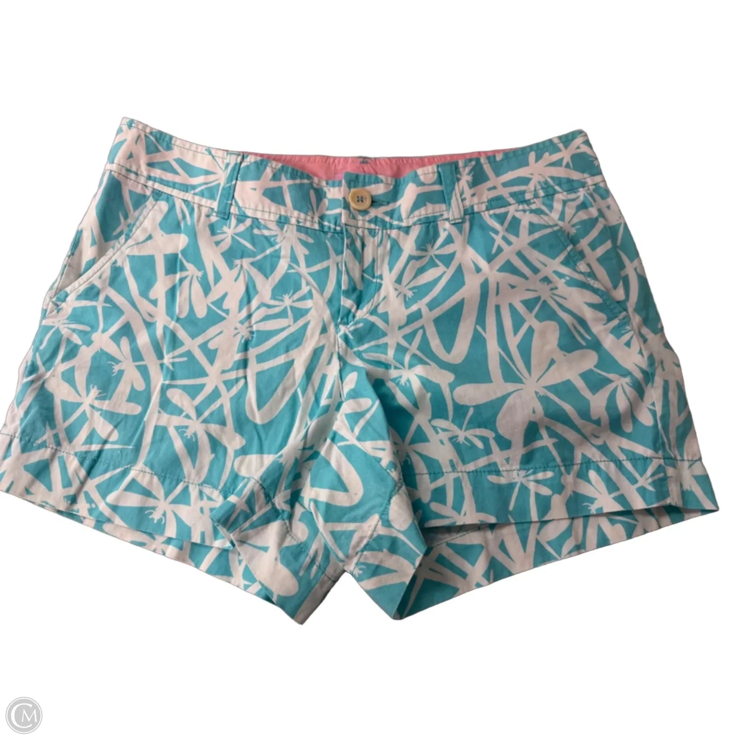 Shorts Designer By Lilly Pulitzer In Blue & White, Size: 10