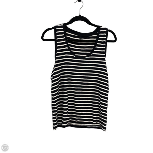 Top Sleeveless By Loft In Black & White, Size: Xl