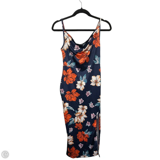 Dress Casual Midi By Shein In Blue & Orange, Size: S