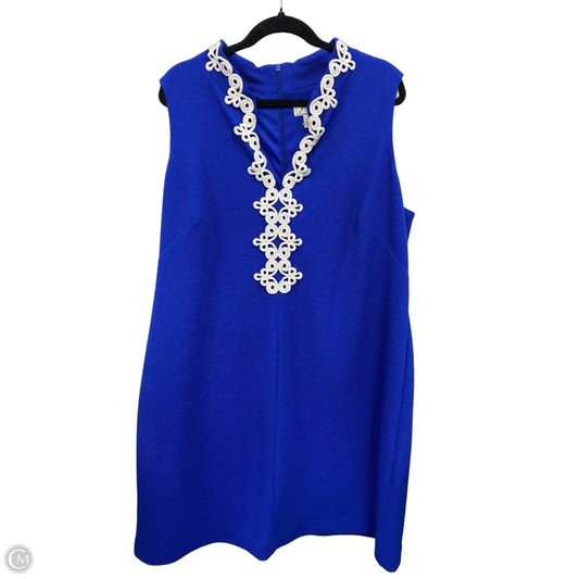 Dress Party Midi By Clothes Mentor In Blue, Size: 20