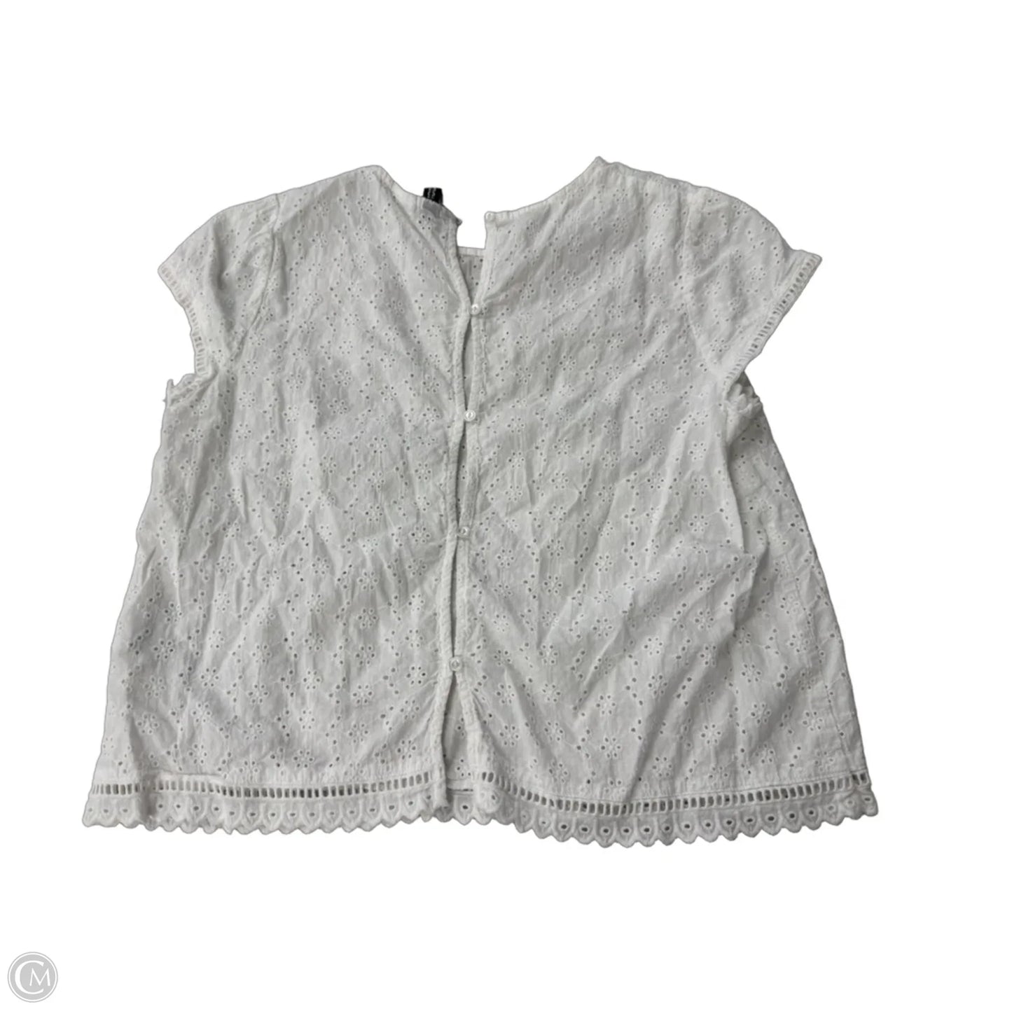 Top Short Sleeve By H&m In White, Size: 10