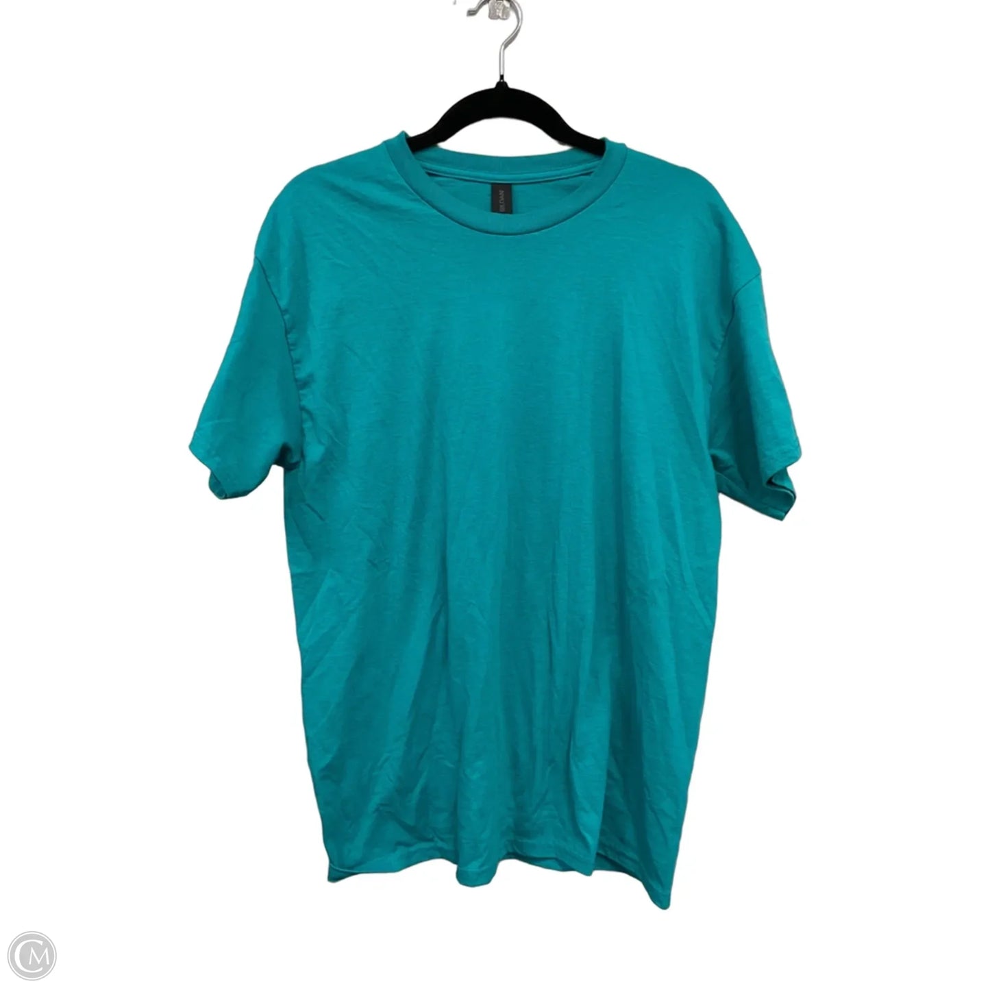Top Short Sleeve Basic By Gildan In Teal, Size: L