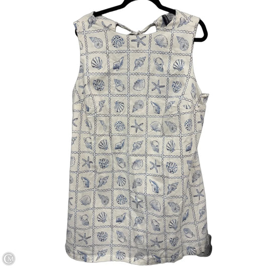 Dress Casual Midi By H&m In Blue & Cream, Size: Xxl