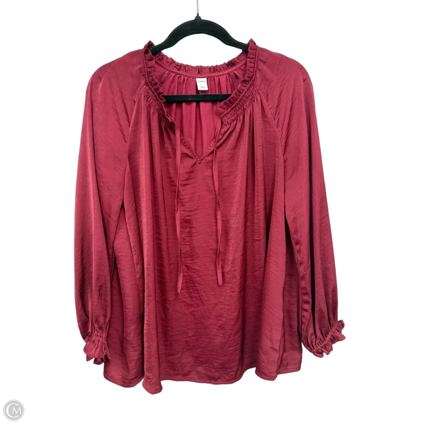 Top Long Sleeve By Old Navy In Red, Size: L