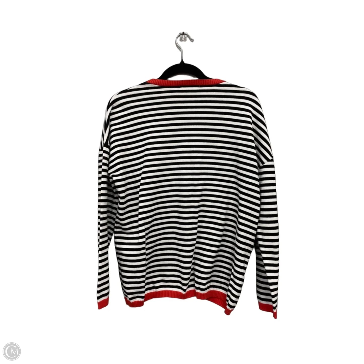 Top Long Sleeve By Lillusory In Black & White, Size: M