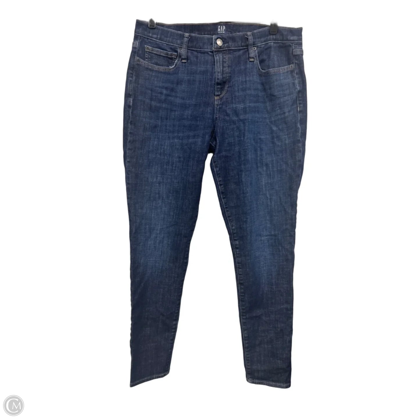 Jeans Skinny By Gap In Blue Denim, Size: M