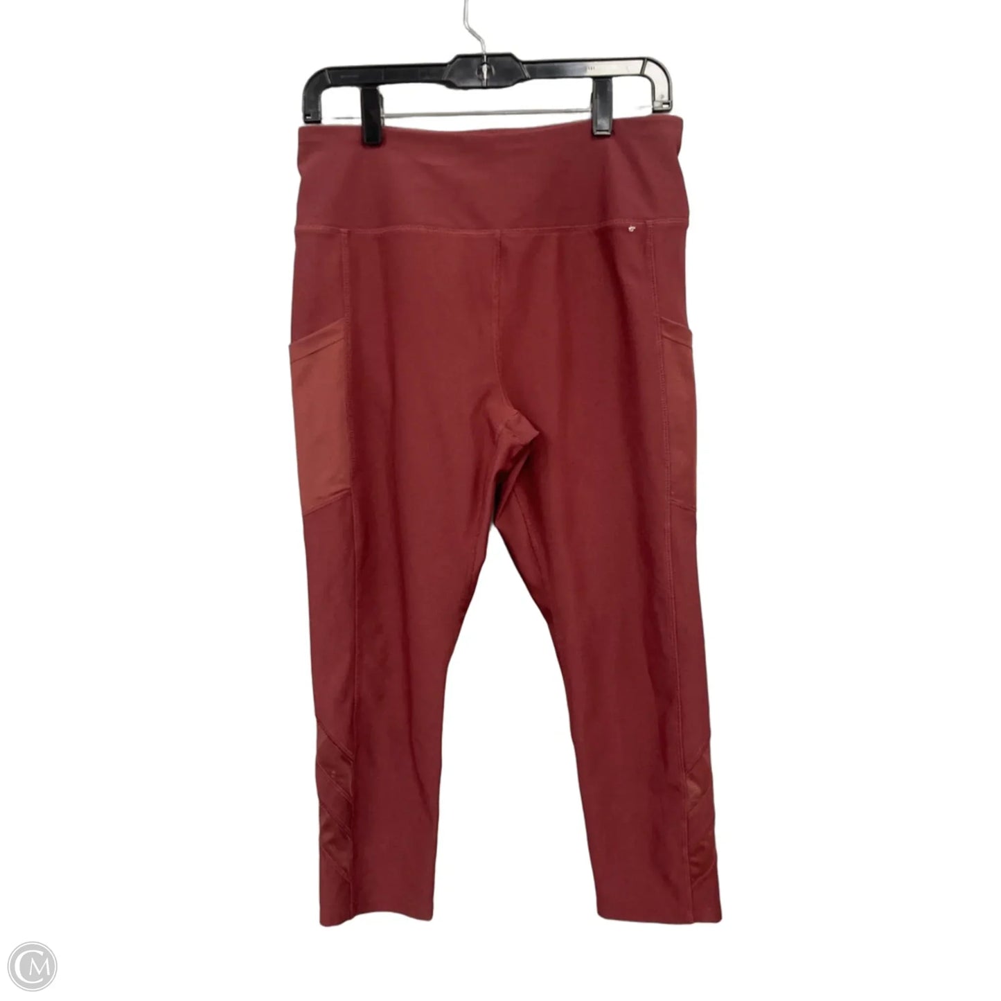 Athletic Leggings Capris By Mondetta In Red, Size: L