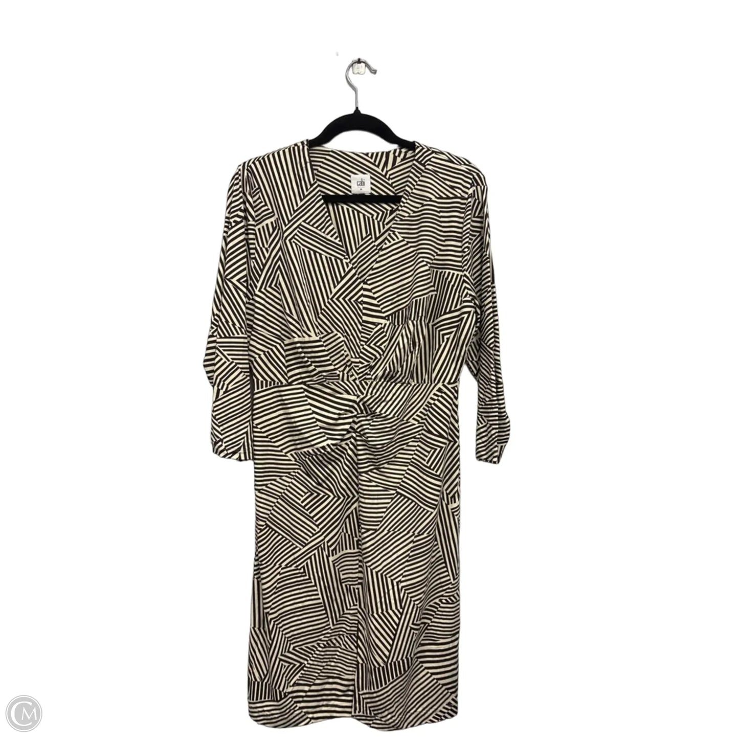 Dress Casual Midi By Cabi In Brown & Cream, Size: M