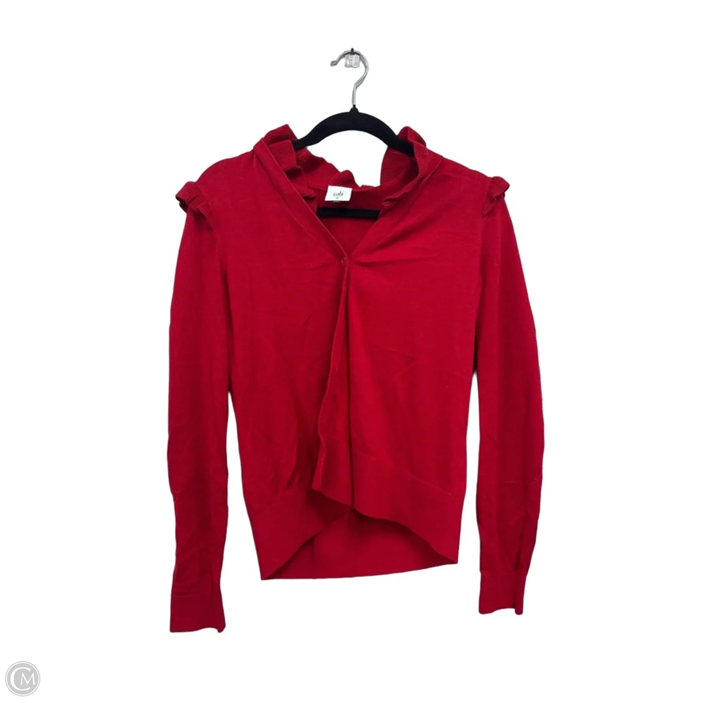Sweater Cardigan By Cabi In Red, Size: M