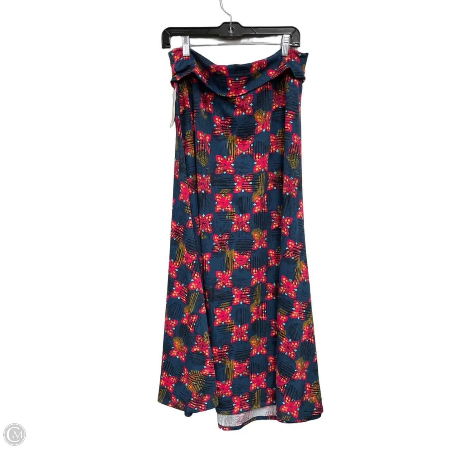 Skirt Maxi By Lularoe In Blue & Pink, Size: Xl