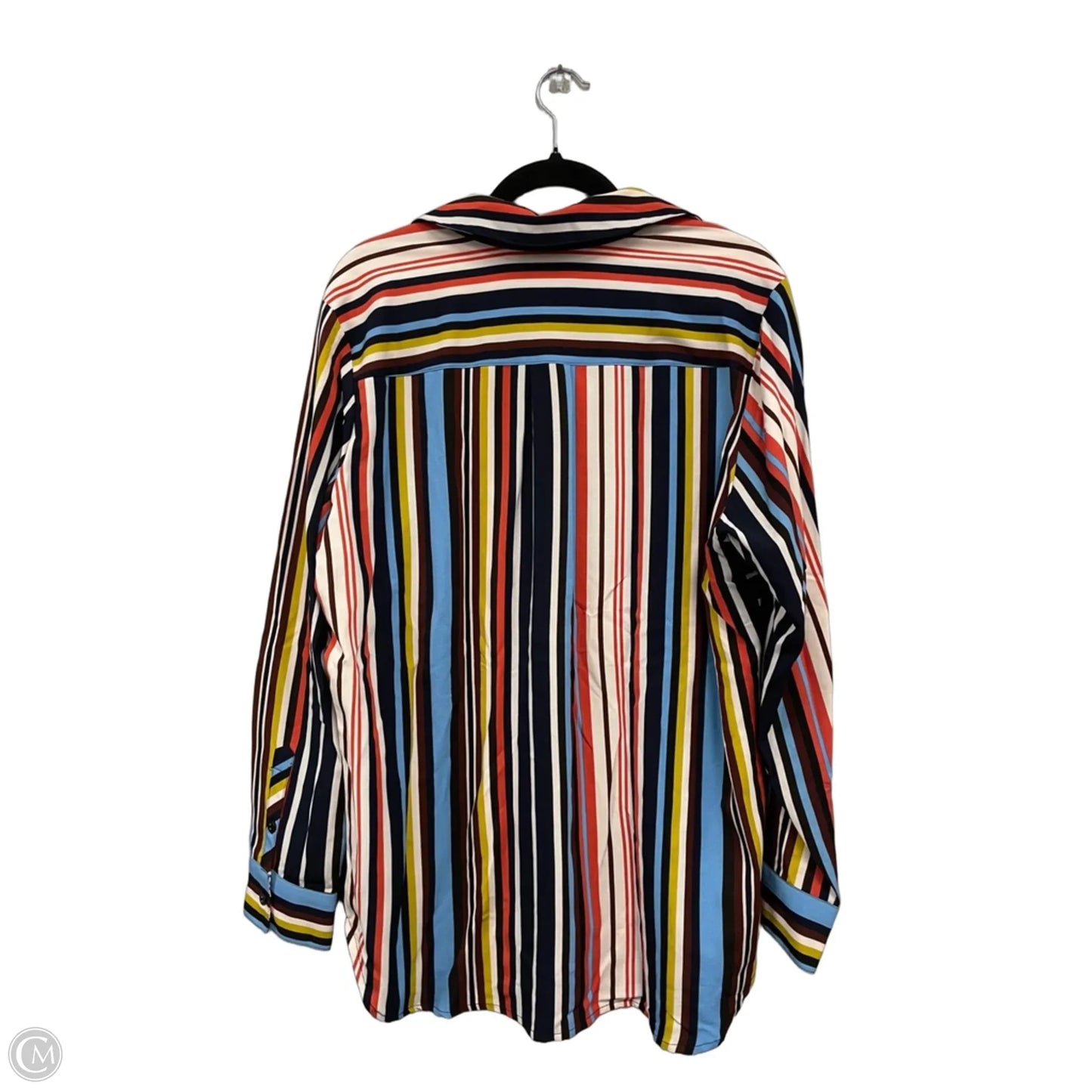 Top Long Sleeve By Misha In Blue & Orange, Size: Xl