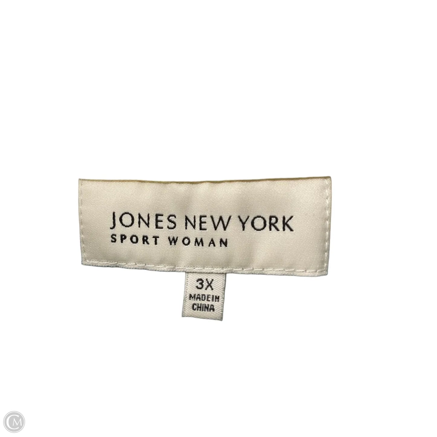 Top Long Sleeve By Jones New York In Blue & Yellow, Size: 3x