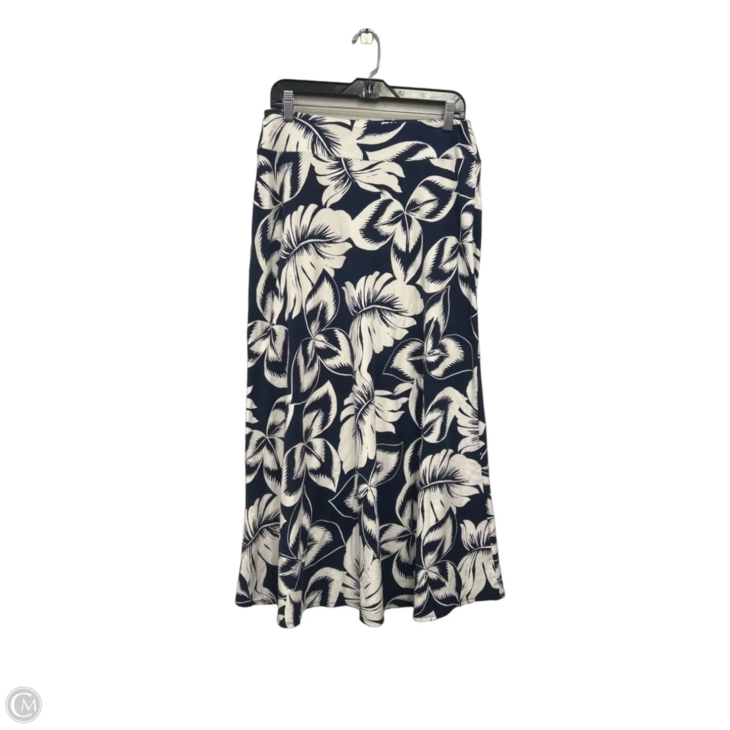 Skirt Maxi By Talbots In Blue & White, Size: S