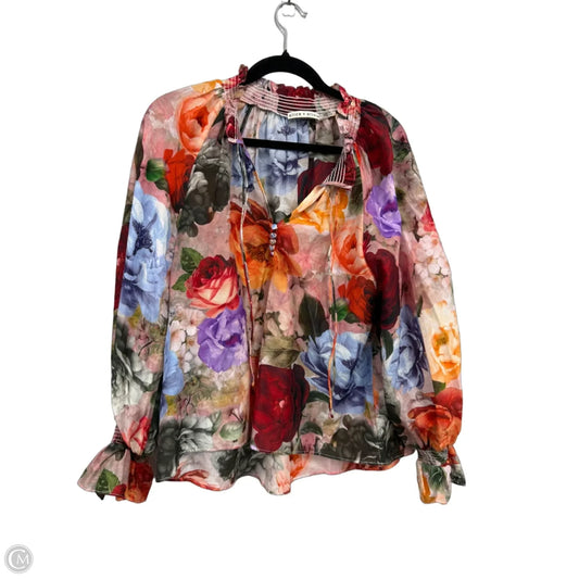 Blouse Designer By Alice + Olivia In Floral Print, Size: S