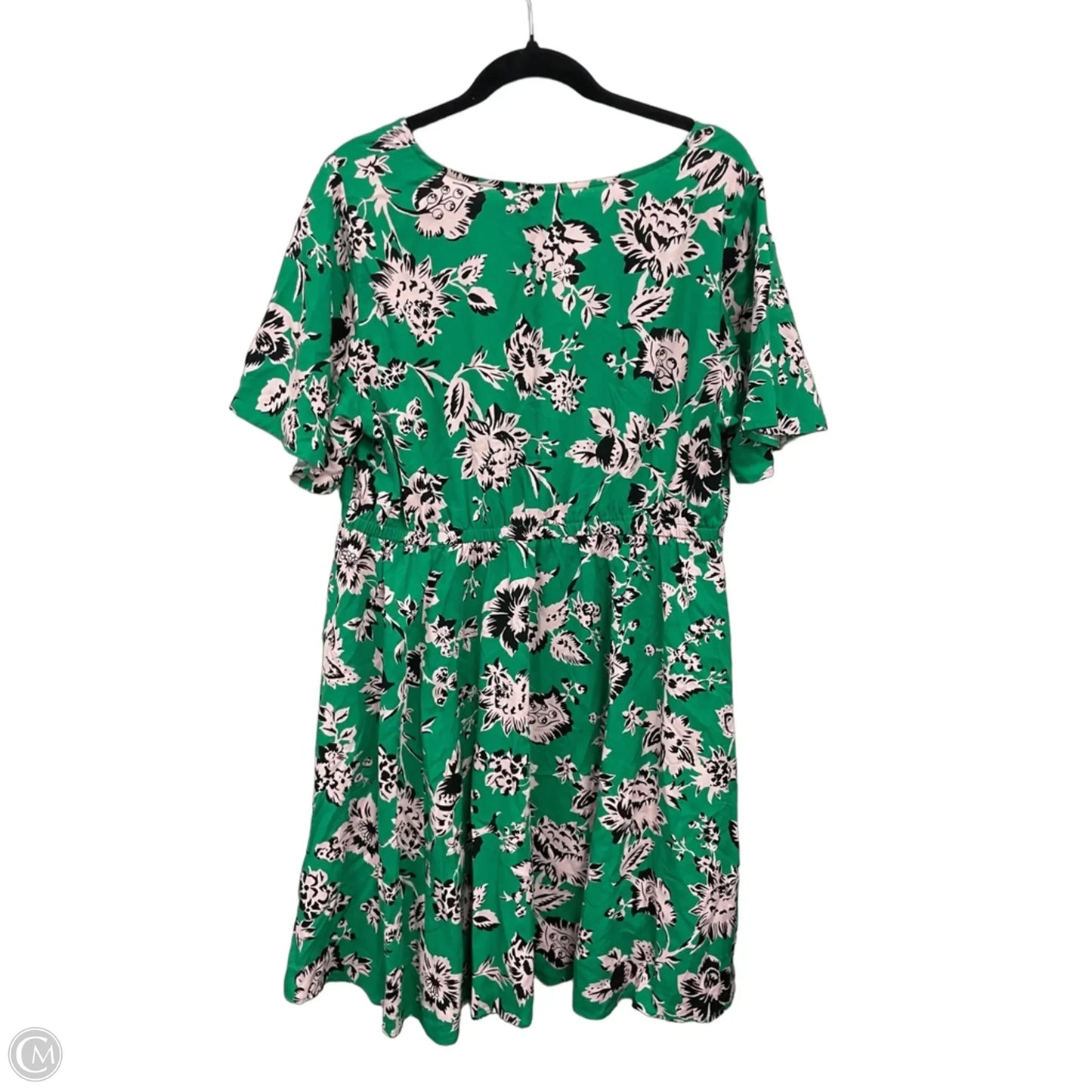 Dress Casual Short By Torrid In Green & White, Size: 1x