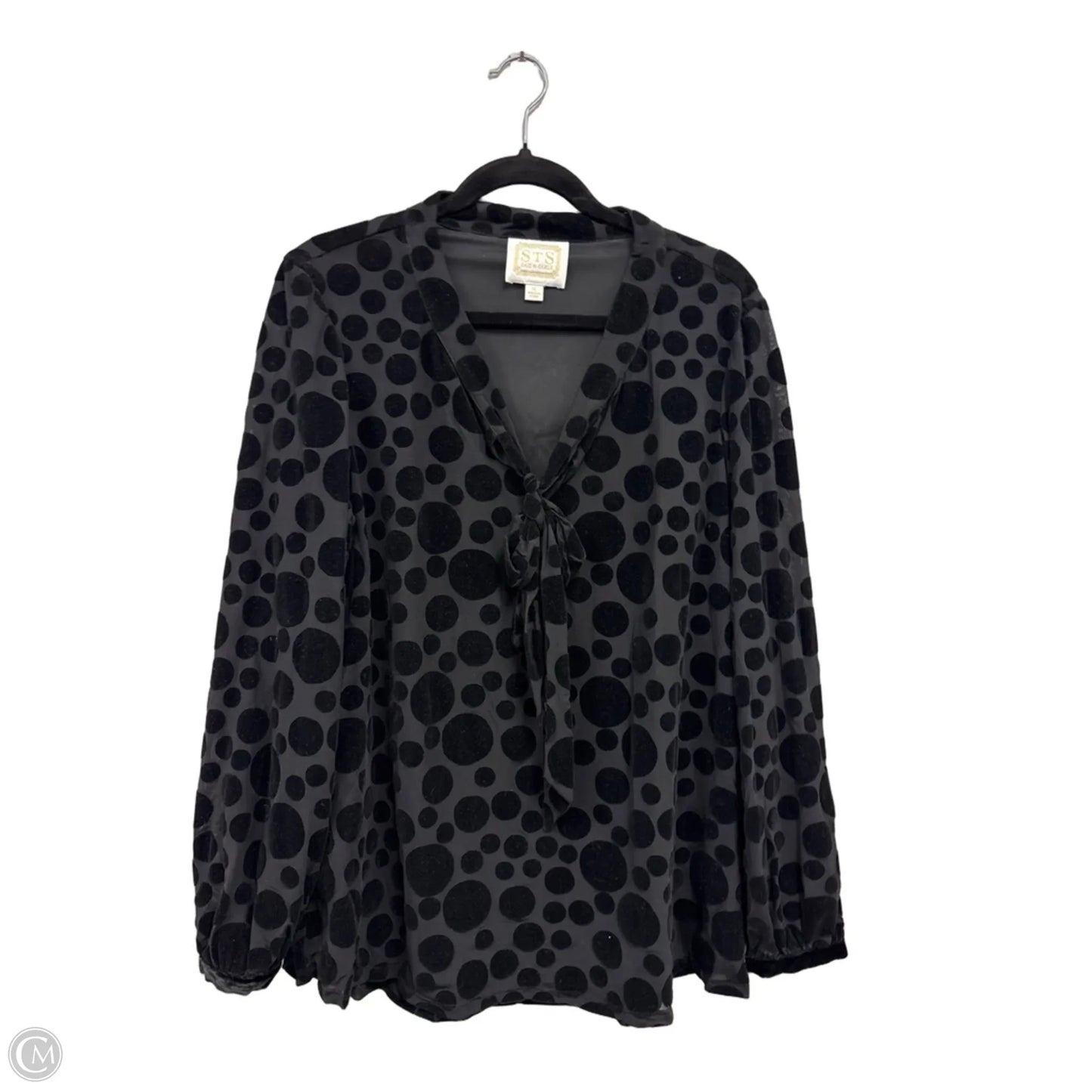 Blouse Long Sleeve By Sail To Sable In Black, Size: Xl