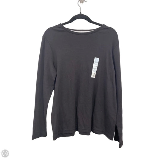 Top Long Sleeve By Croft And Barrow In Black, Size: Xl
