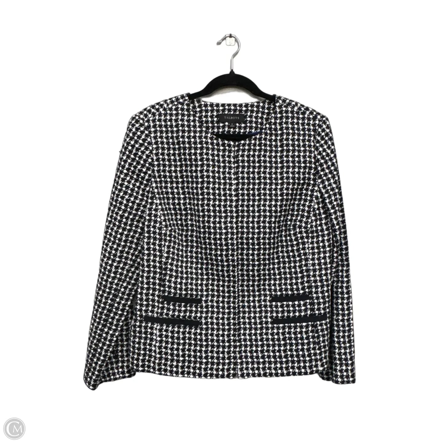 Blazer By Talbots In Black & White, Size: 16