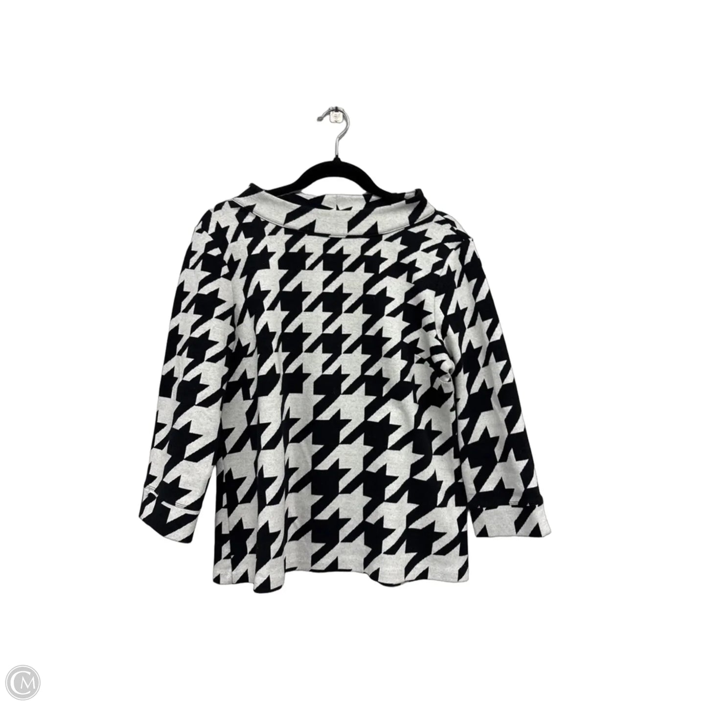 Sweater By Talbots In Black & White, Size: L